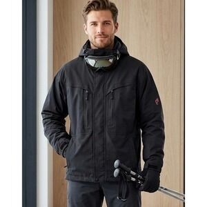 Burton AK GORE-TEX Snowboard Jacket Mens Medium Black Hooded Shell Pit Zips